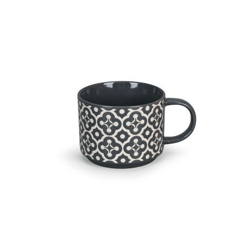 Monochrome Blossom S/4 380ml Mug Set