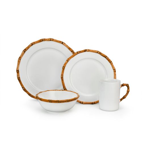 16pcs Bamboo Element Porcelain Dinnerware Set