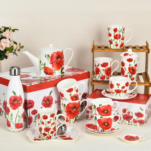 Poppy Blossom Ceramic Tea Set