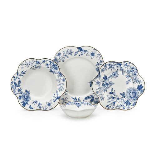 24pcs Graceful Floral Elegance Ceramic Dinnerware Set