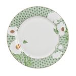 plate in Magnoble Green Blossom Dinner Set with Flower Design