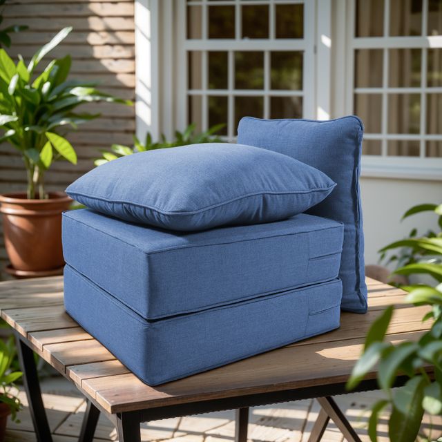 2 Set Outdoor Cushion, High Back and Deep Seating, 6" H x 24" W x 24" D