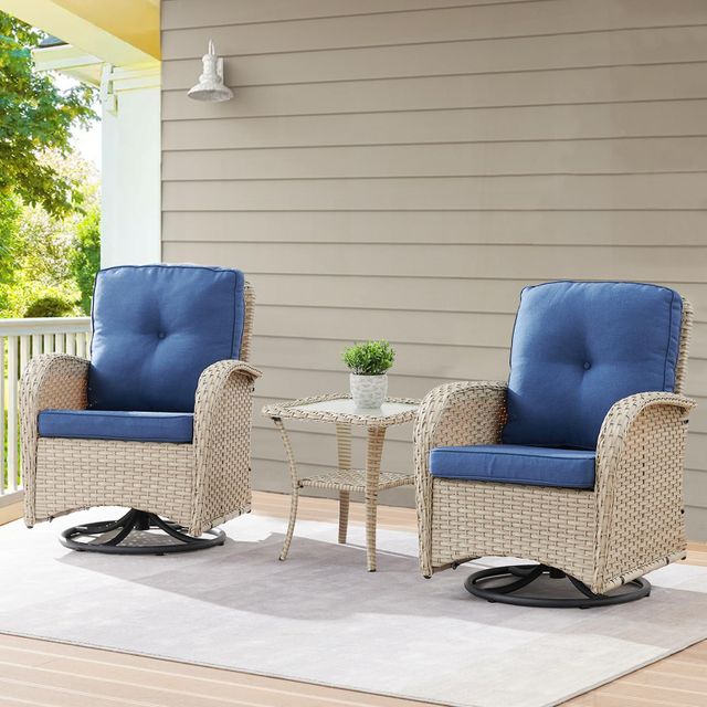 Save 30% - Swivel Glider Chairs Set with Side Table, NDS Series