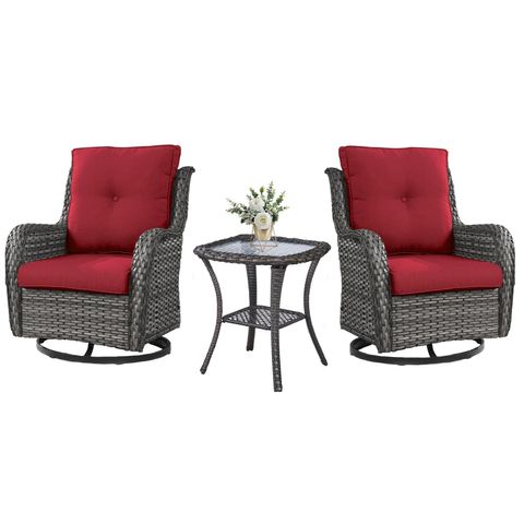 Save 40% - Swivel Glider Chairs Set with Side Table, NTC Series