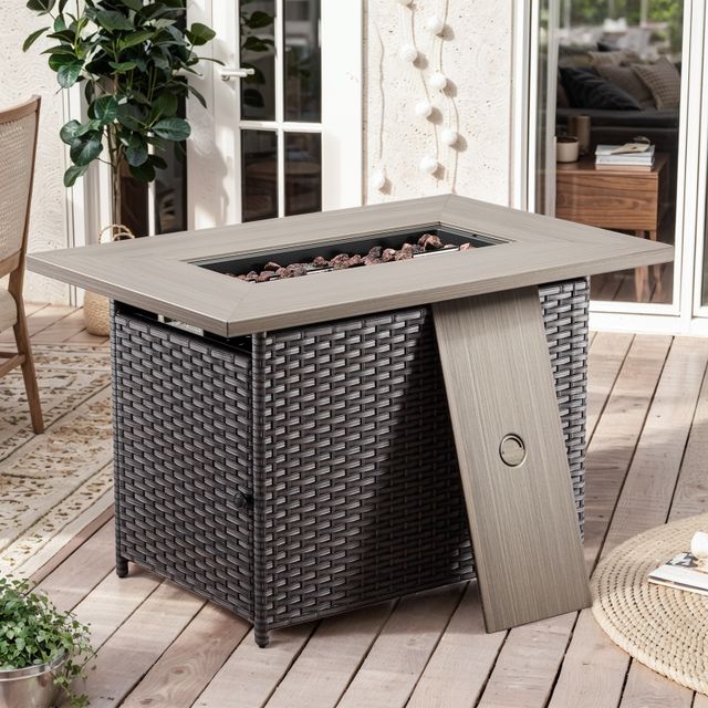 Rectangular Fire Pit Table