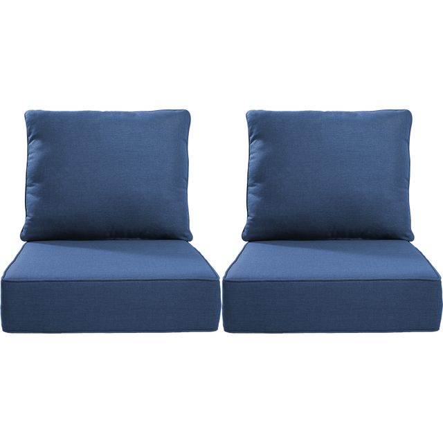 2 Set Outdoor Cushion, High Back and Deep Seating, 6" H x 24" W x 24" D