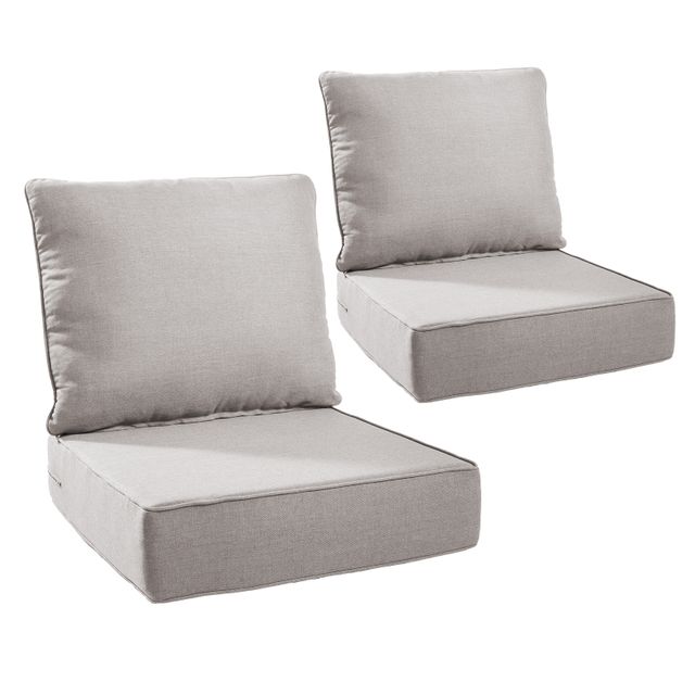 2 Set Outdoor Cushion, High Back and Deep Seating, 6" H x 24" W x 24" D