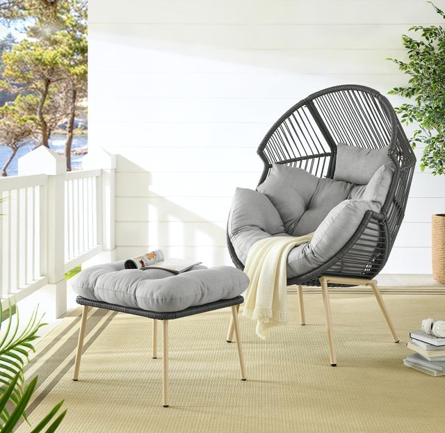 Egg Chair Set with Ottoman