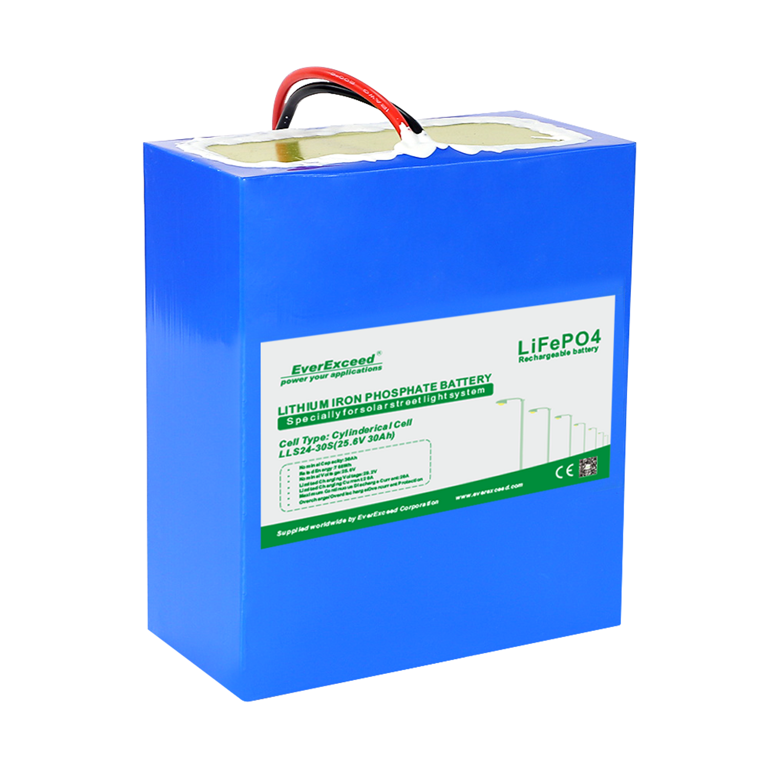 UL Approval 12V 30Ah LiFePO4 Batteries For Solar Street Light