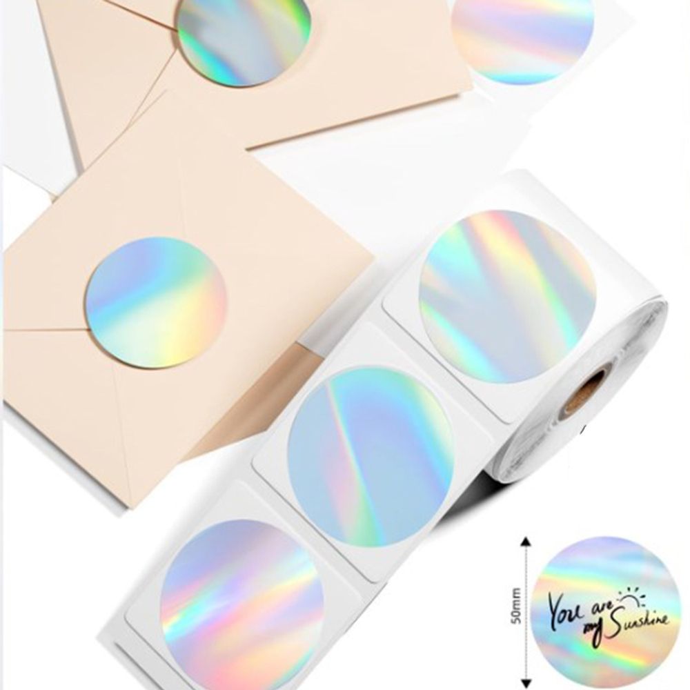 Deson Rainbow Glitter Label Hologram Vinyl 3D Hologram Sticker