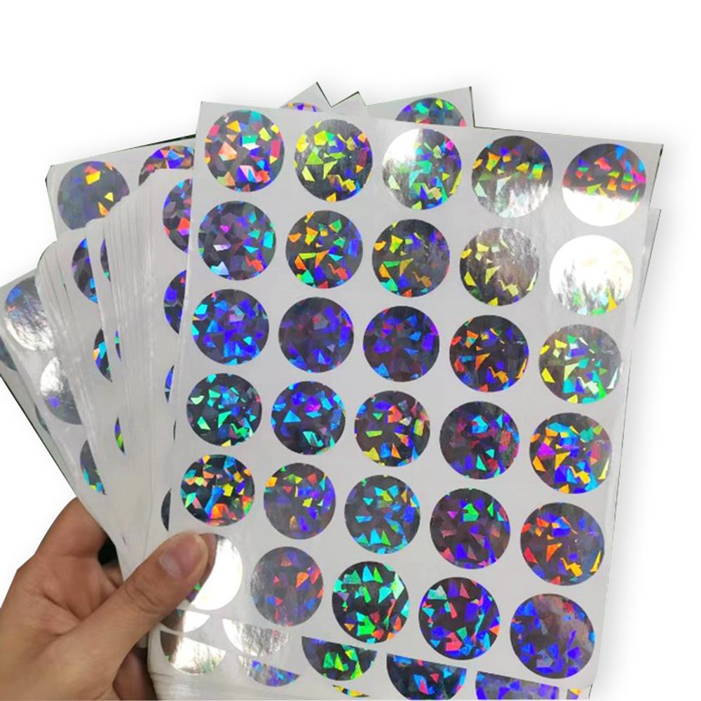 Deson Rainbow Effect waterproof Bright Silver Dragon Hologram Sticker