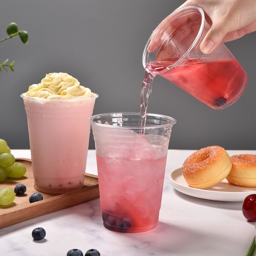 98mm PET Cup Stylish Transparent Beverage Cup Suitable for Various Drinks