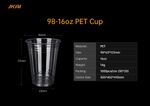 98mm 16oz PET Cup