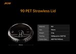 90mm 400ml PET lid