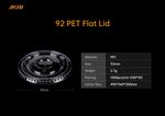 92mm 12oz PET lid