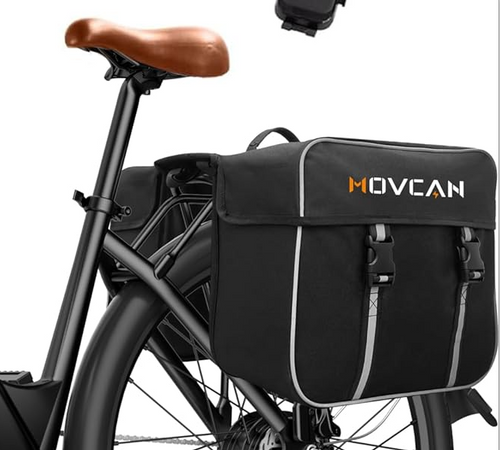 Movcan V80 E-bike Black Saddlebag Large capacity waterproof bag, black