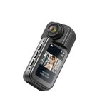 Movcan Mini Thumb Camera | 2 7K HD Action Camera with 180° Rotating Lens in black