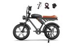 Brown Movcan V30 long range fat tire electric bike with accessories