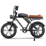 Movcan V30 brown 1000w electric bike with fat tire and full suspension