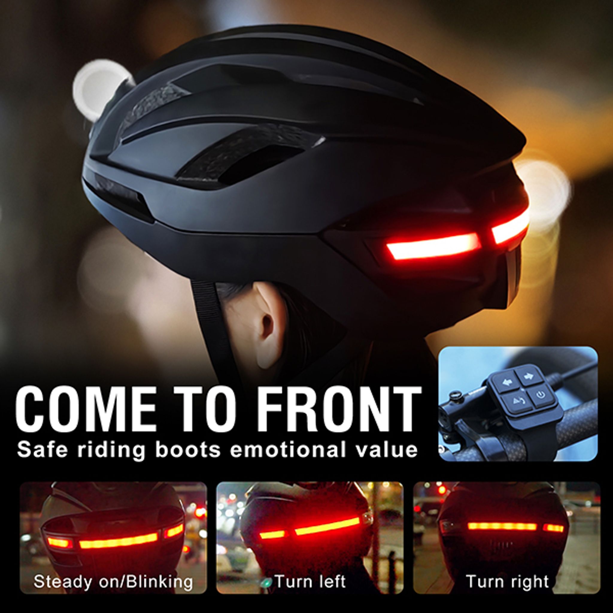 Movcan Smart Motorcycle Helmet with built-in turn signal lights