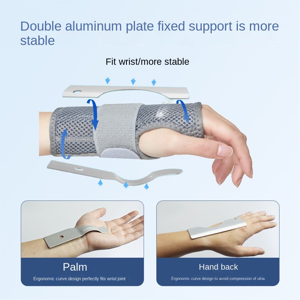 手腕夹板支架，用于缓解腕管肌腱炎关节炎扭伤，带 2 个夹板，用于可调节手腕夹板稳定器，用于夜间支撑
