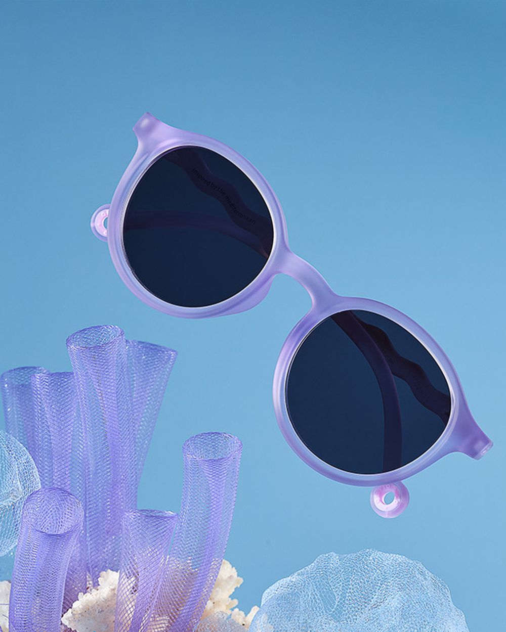 Kids Oval Sunglasses Purple Coral