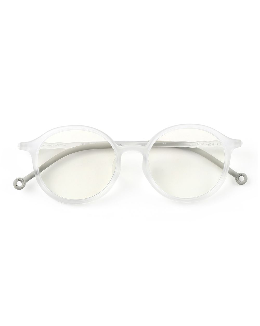 Adult Oval Screen Glasses Jellyfish White