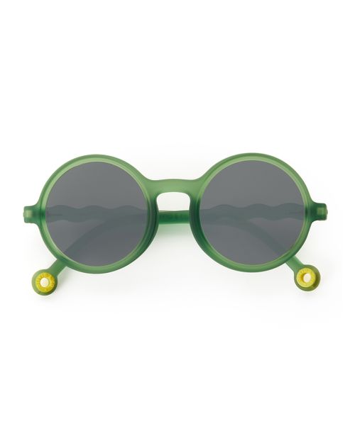 Kids Round Sunglasses Olive Green