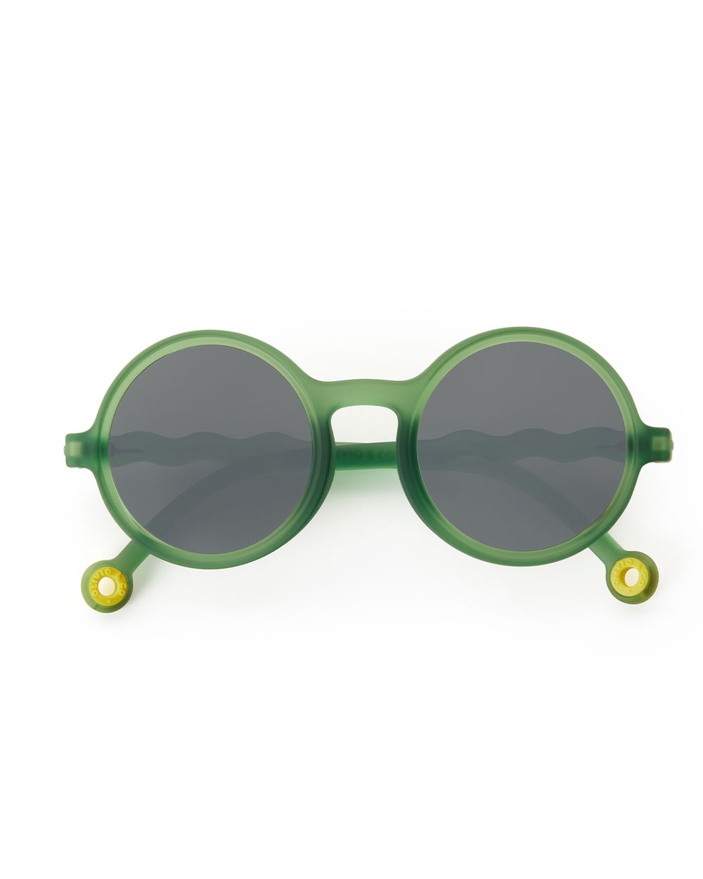 Kids Round Sunglasses Olive Green with Polarized