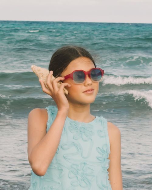 Junior Sunglasses Colorblock Coral #D