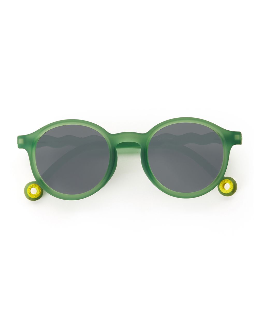 Junior Oval Sunglasses Olive Green with Non-Polarized