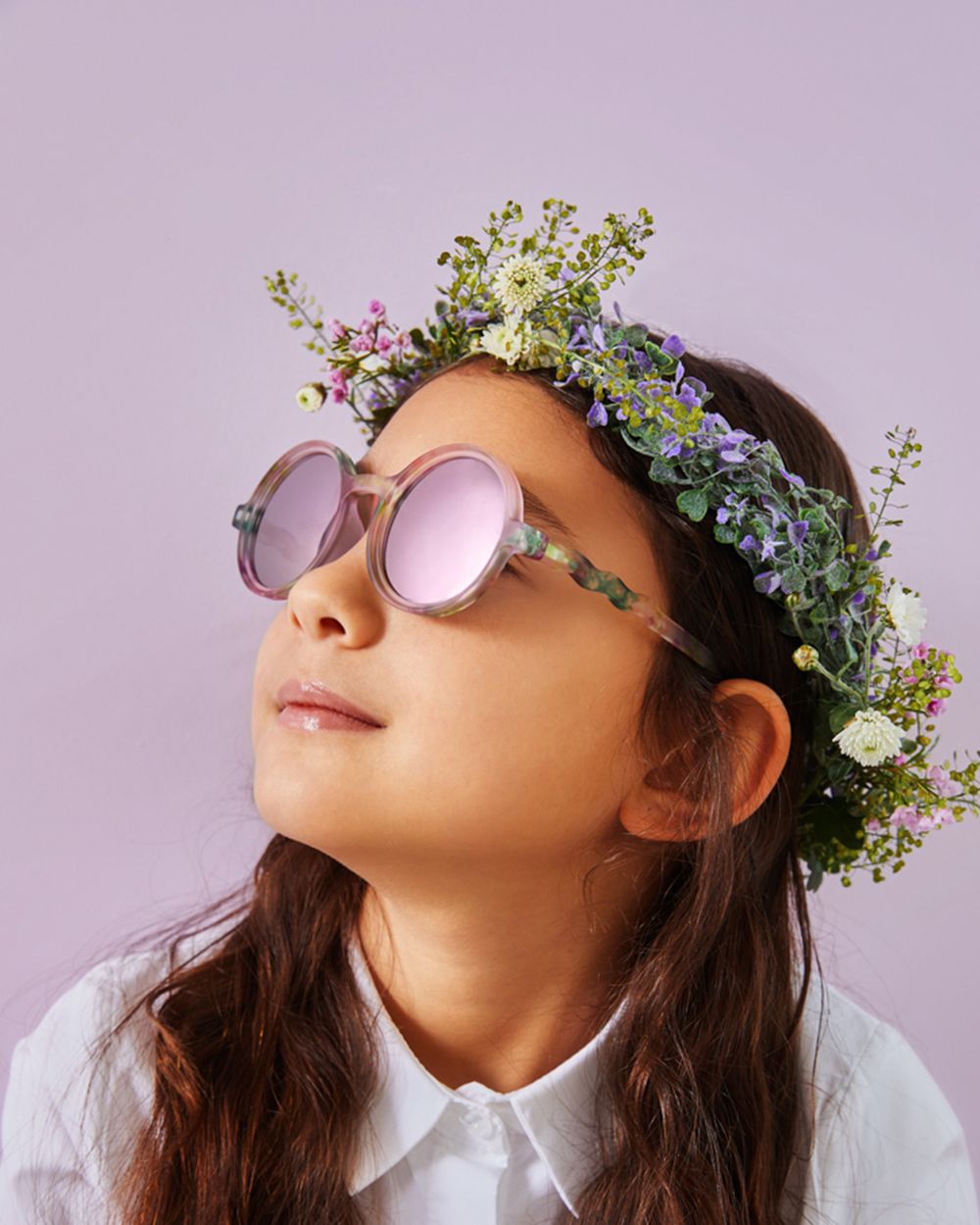 Junior Round Sunglasses Wild Flower with Non-Polarized
