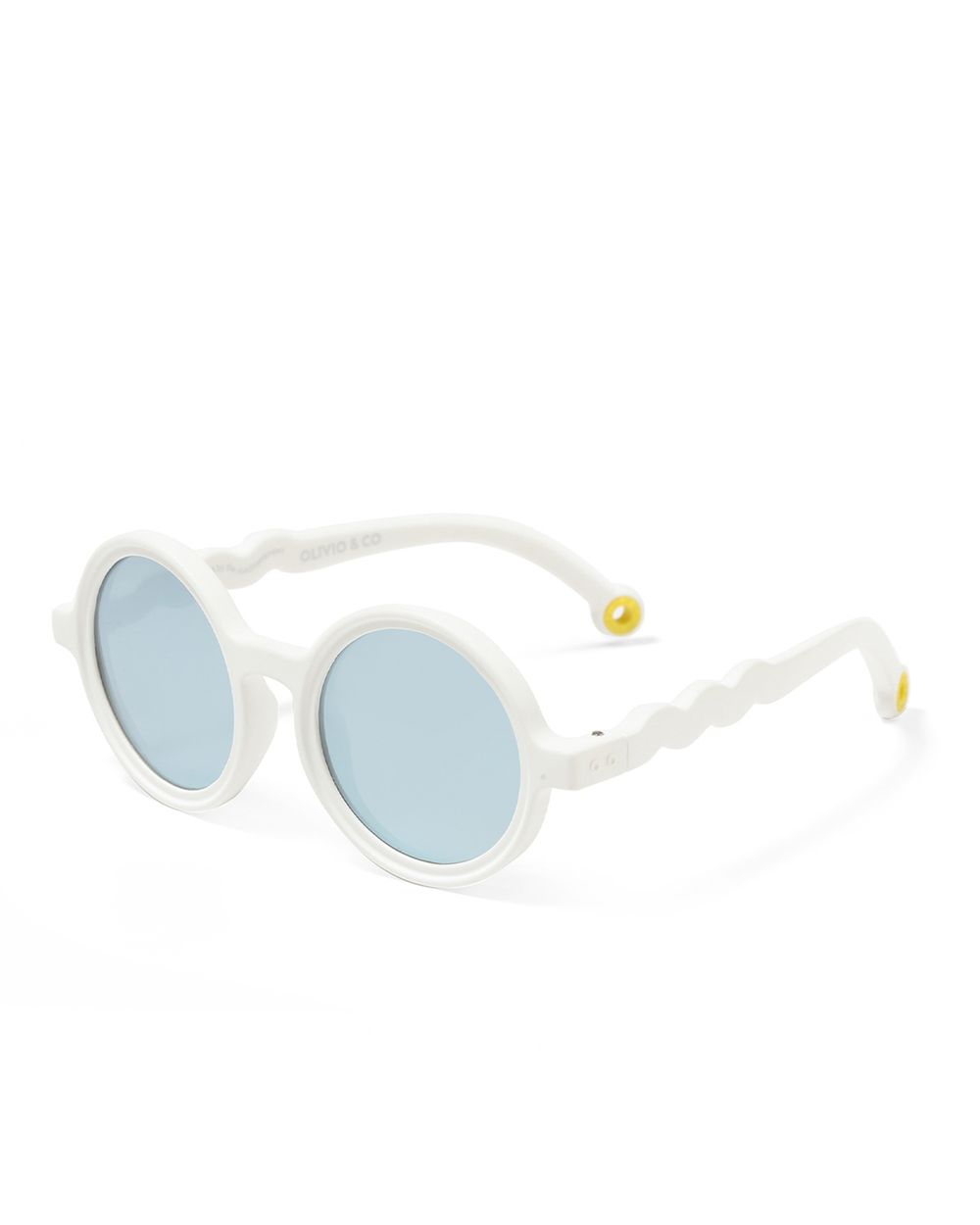 Toddler Round Sunglasses Shark White