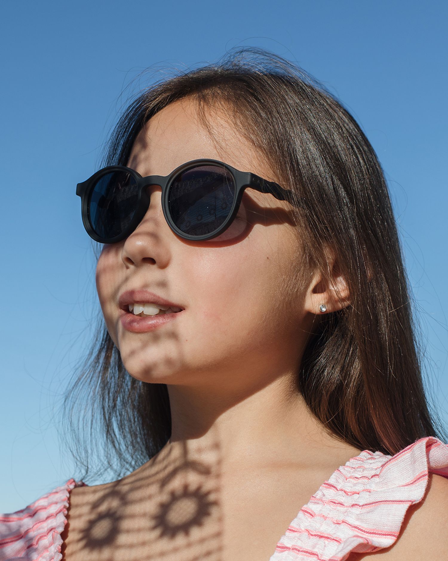 Olivio & Co Oval Junior Sunglasses Squid Black Polarized