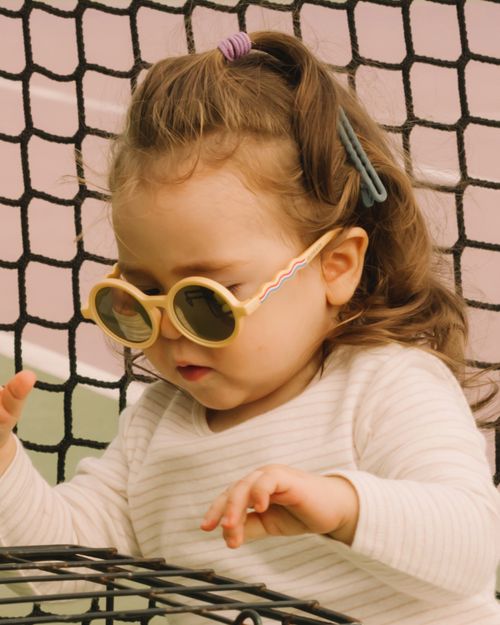 Toddler Round Sunglasses Medallion Gold