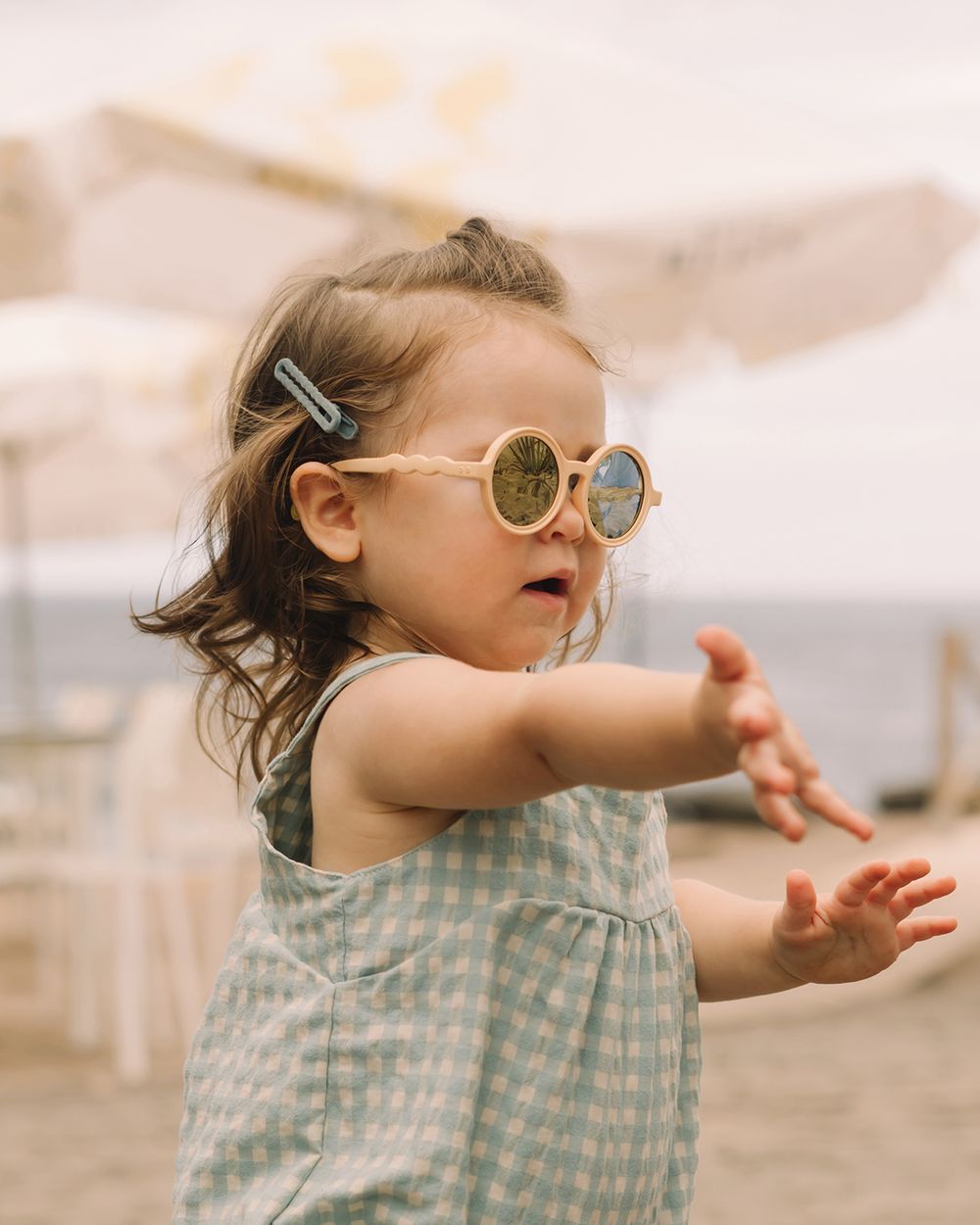 Kids, Junior, Adult Sunglasses Sand Beige with Polarized Lenses