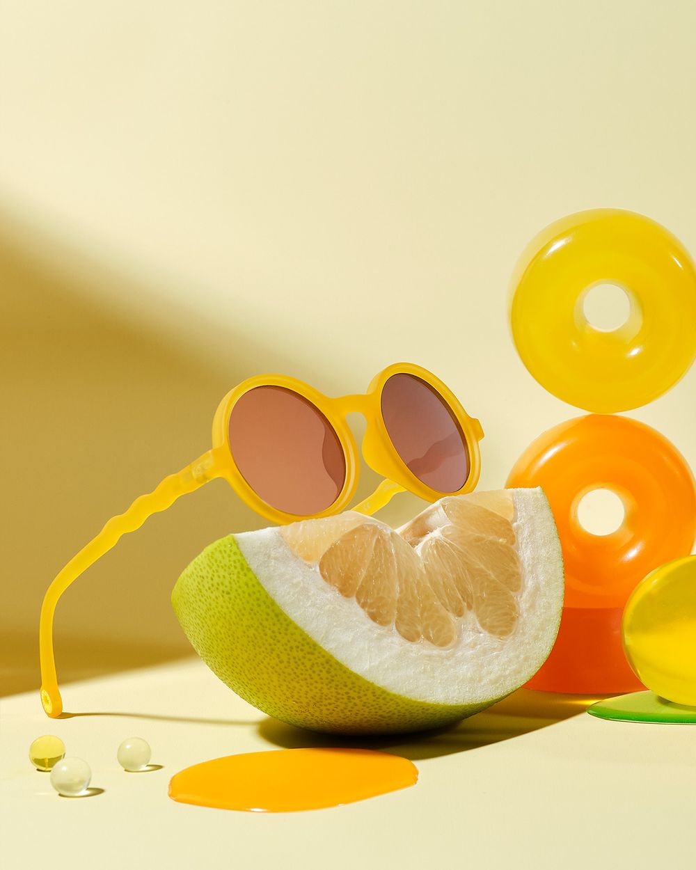 Junior Round Sunglasses Citrus Yellow