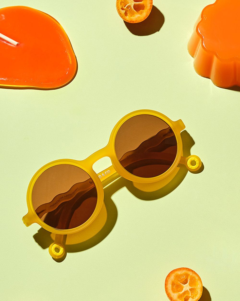 Kids Round Sunglasses Citrus Yellow