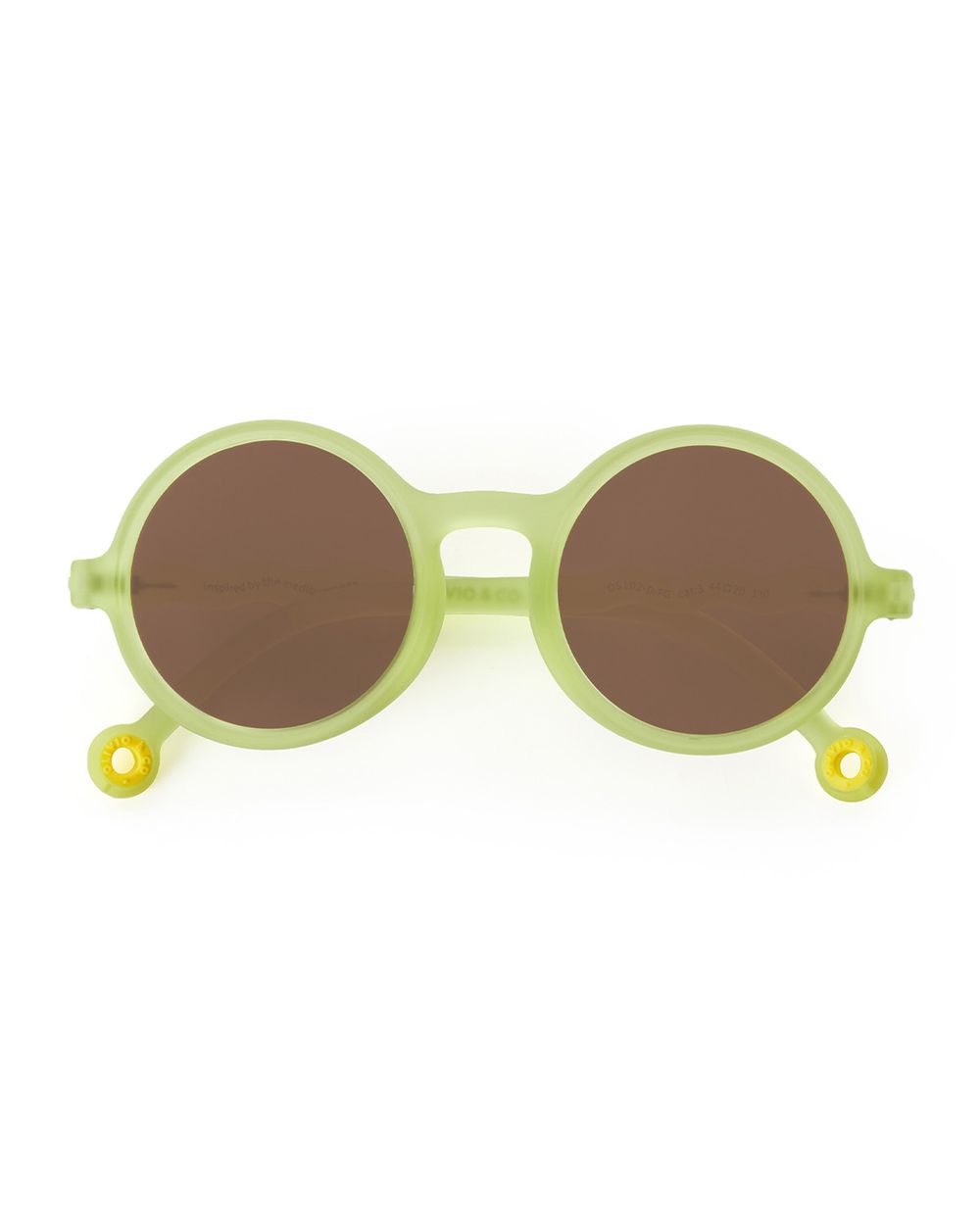 Kids Round Sunglasses Lime Green