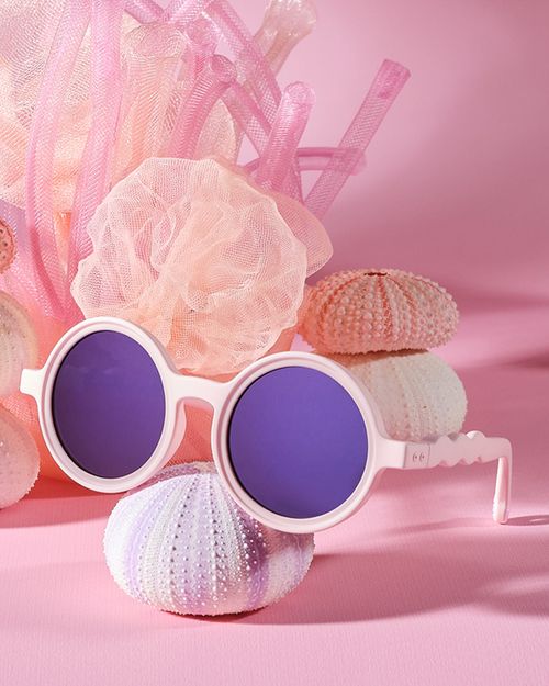 Toddler Round Sunglasses Coral Blush