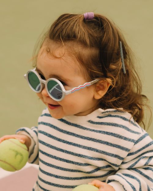 Toddler Round Sunglasses Medallion Platinum