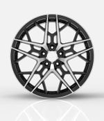 black and silver light weight auto mag wheel for cars

