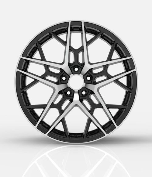 Factory customized lightweight safety anti-deflection wheel 19x9j black surface 5x114.3 aluminum-magnesium alloy car wheel