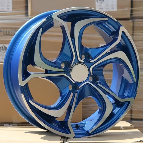 Hot design custom mag wheels tuning wheels blue machine face for car 14 15 16 inch jwl via wheels tyres for wehicles accessories