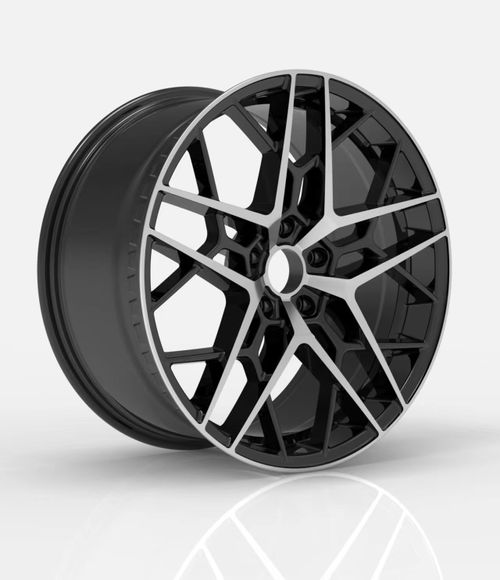 Factory customized lightweight safety anti-deflection wheel 19x9j black surface 5x114.3 aluminum-magnesium alloy car wheel