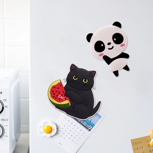 Neue Stil Kühlschrankmagnete Tourismus Souvenirs Benutzerdefinierte Waldtiere Cartoon Schwarze Katze Panda Kühlschrankmagnet