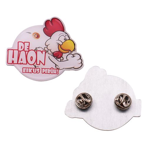 Fashionable High Quality Company Logo Plating Enamel Pin Customized Silk Printing Metal Badges For Clothes