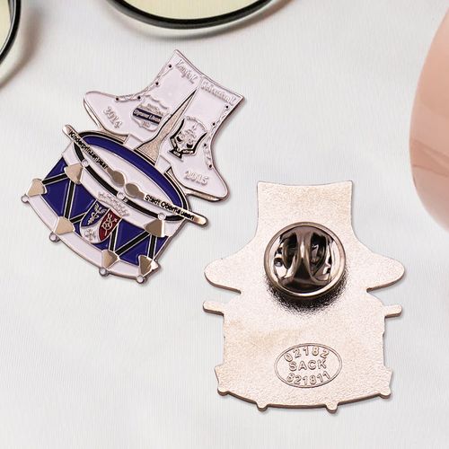 China Enamel Pin Badge Making Machine Manufacturer Badges Metal Carnival Music Festival Drum Set Rock Lapel Pins For Suit