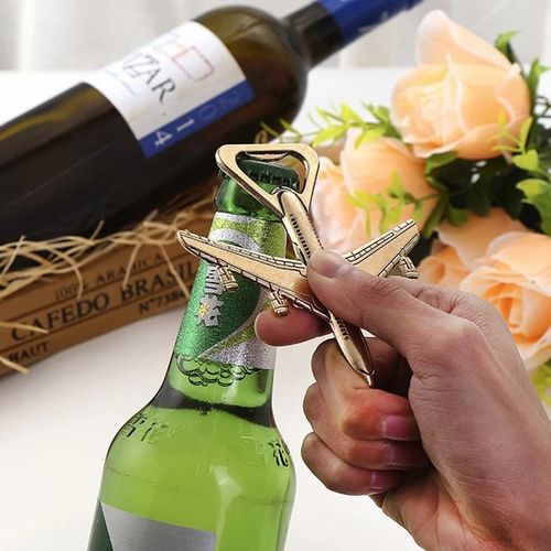 Benutzerdefinierte Metall Flaschenöffner Teile Schlüsselanhänger Antike Flugzeug Bier Glasöffner Retro Flugzeug Korkenzieher Hochzeit Party Favors Geschenke