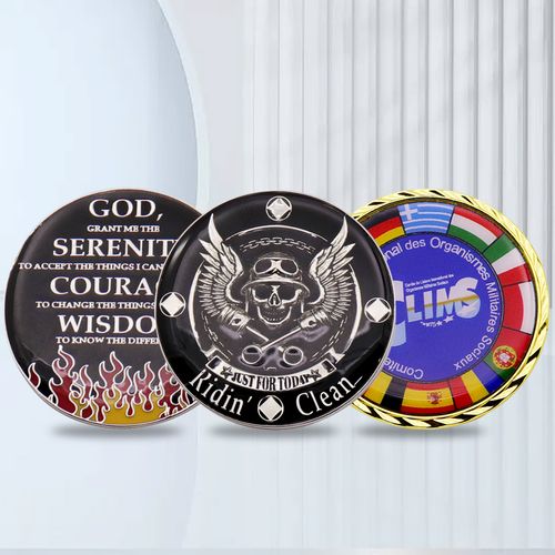 Manufacturer Custom Souvenir Hard Enamel Zinc Alloy 3D Metal Commemorative Epoxy Challenge Coin